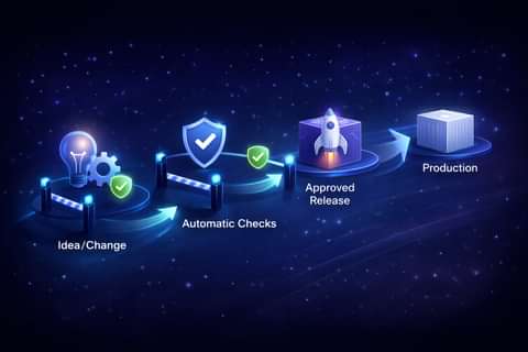 Een geautomatiseerde flow zorgt voor snellere en betrouwbaardere releases.